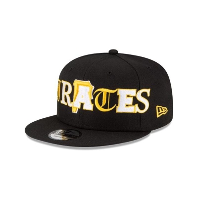 Pittsburgh Pirates Gorra | New Era MLB Mixed Font 9fifty Snapback Cap Mexico - Negros